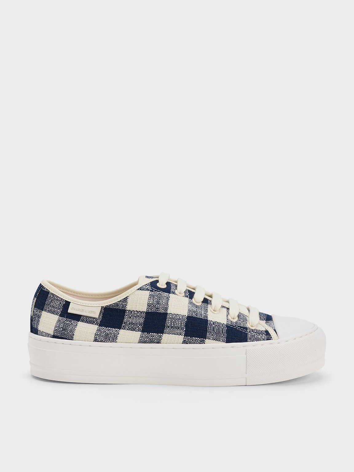 Navy on sale gingham shoes