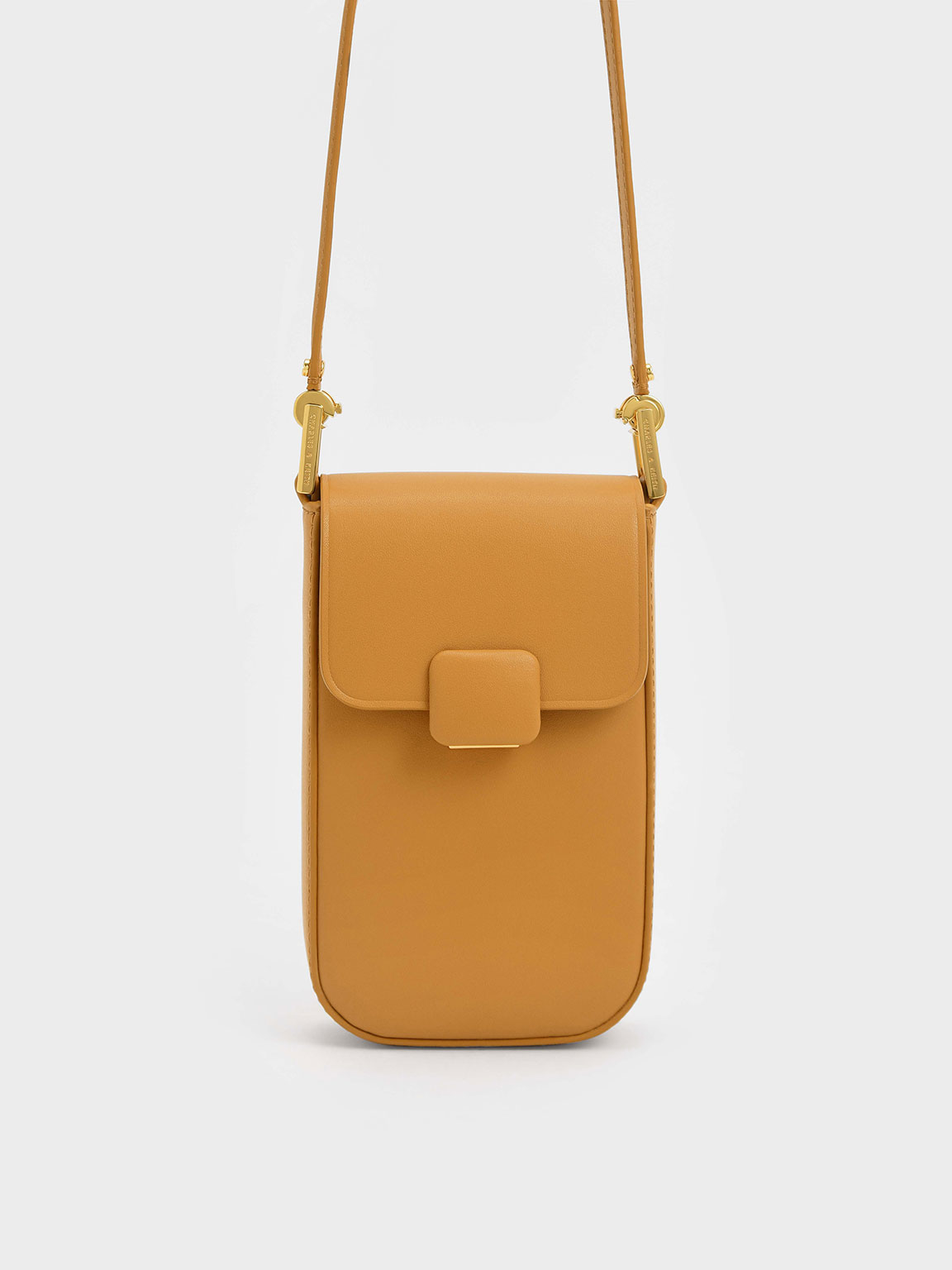 Orange Koa Elongated Wristlet Bag - CHARLES & KEITH OM