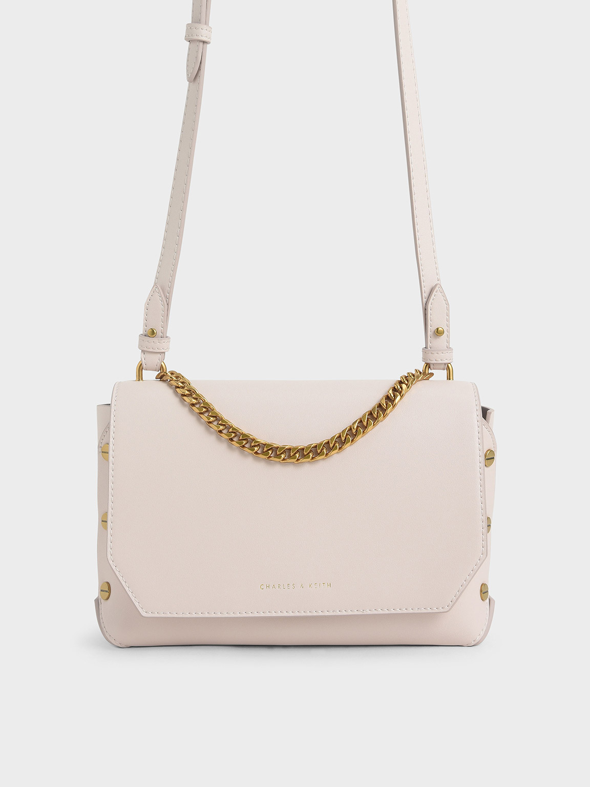 Charles and keith chain detail online handbag