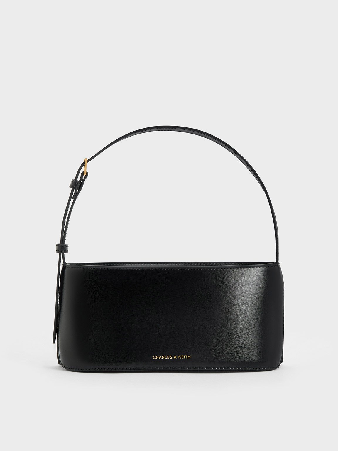 Black Wisteria Elongated Shoulder Bag - CHARLES & KEITH International