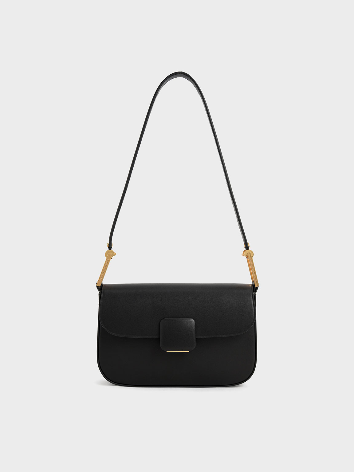 Black Mirabelle Structured Handbag - CHARLES & KEITH ID