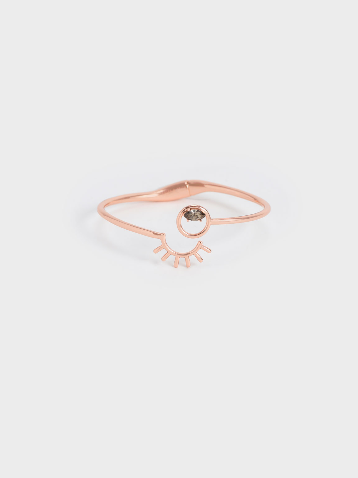 Charles & Keith - Women's Swarovski Crystal Cuff Bracelet, Rose Gold, R