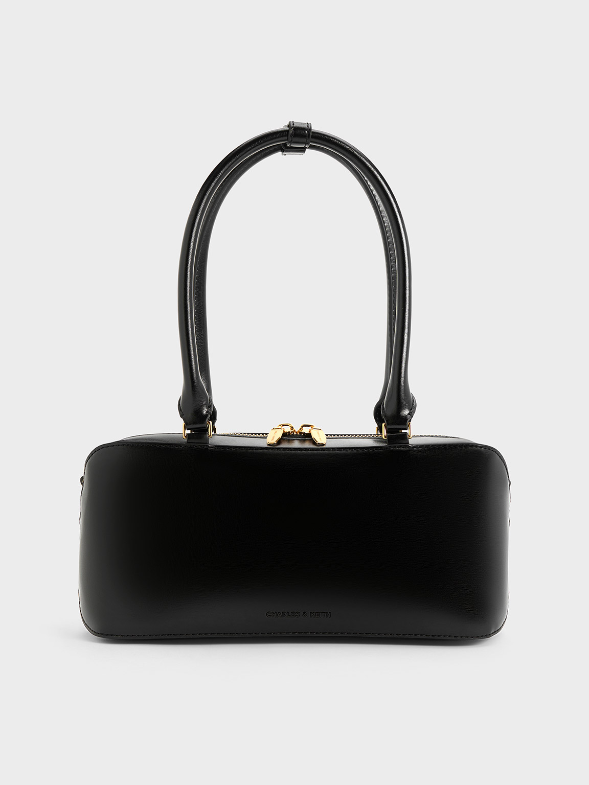 Shop Charles & Keith Wisteria Elongated Tote Bag In Black