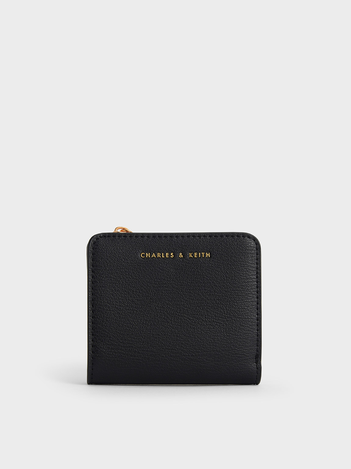 Black Zip Around Card Holder - CHARLES & KEITH US