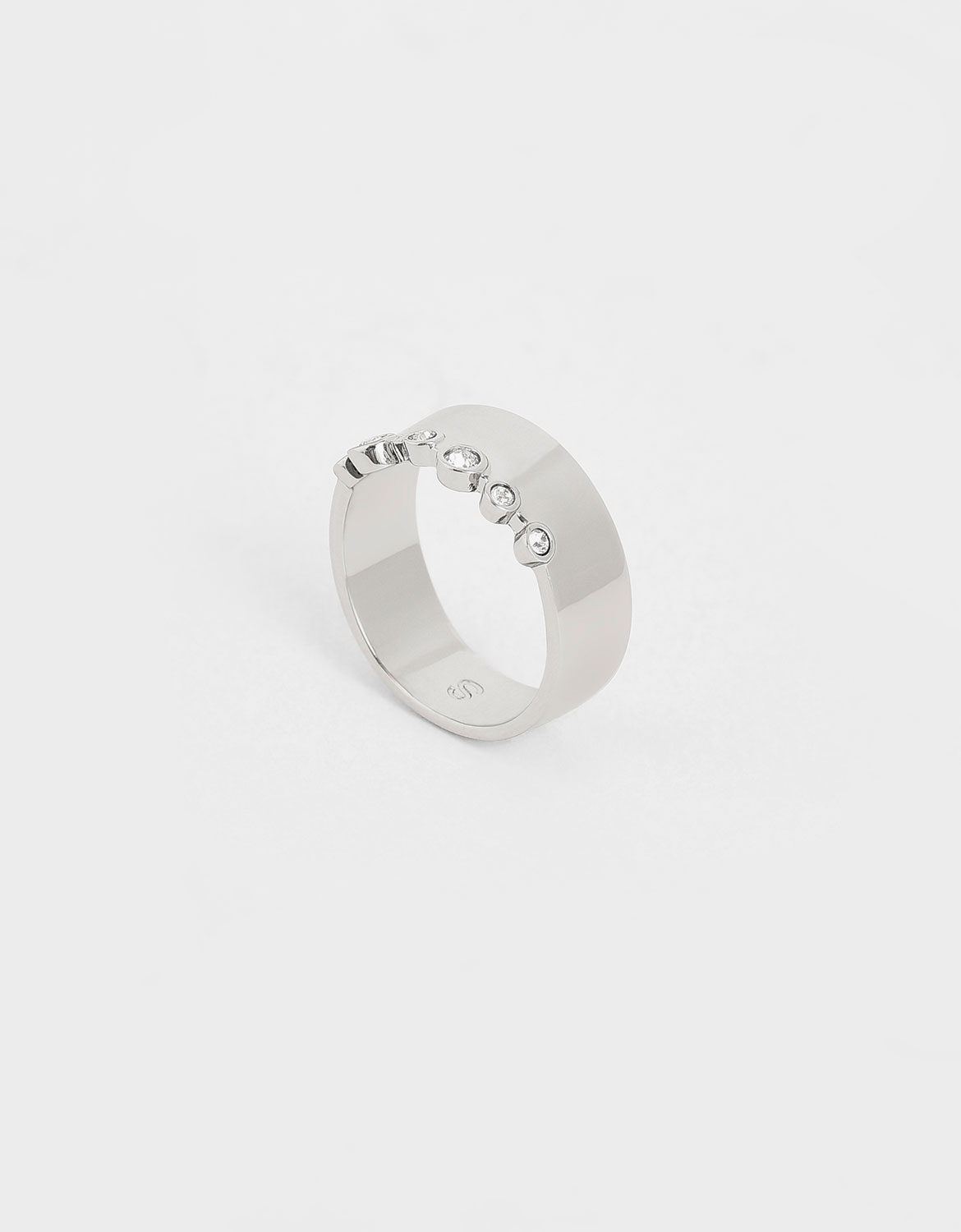 Silver Swarovski® Crystal Studded Ring - CHARLES & KEITH US