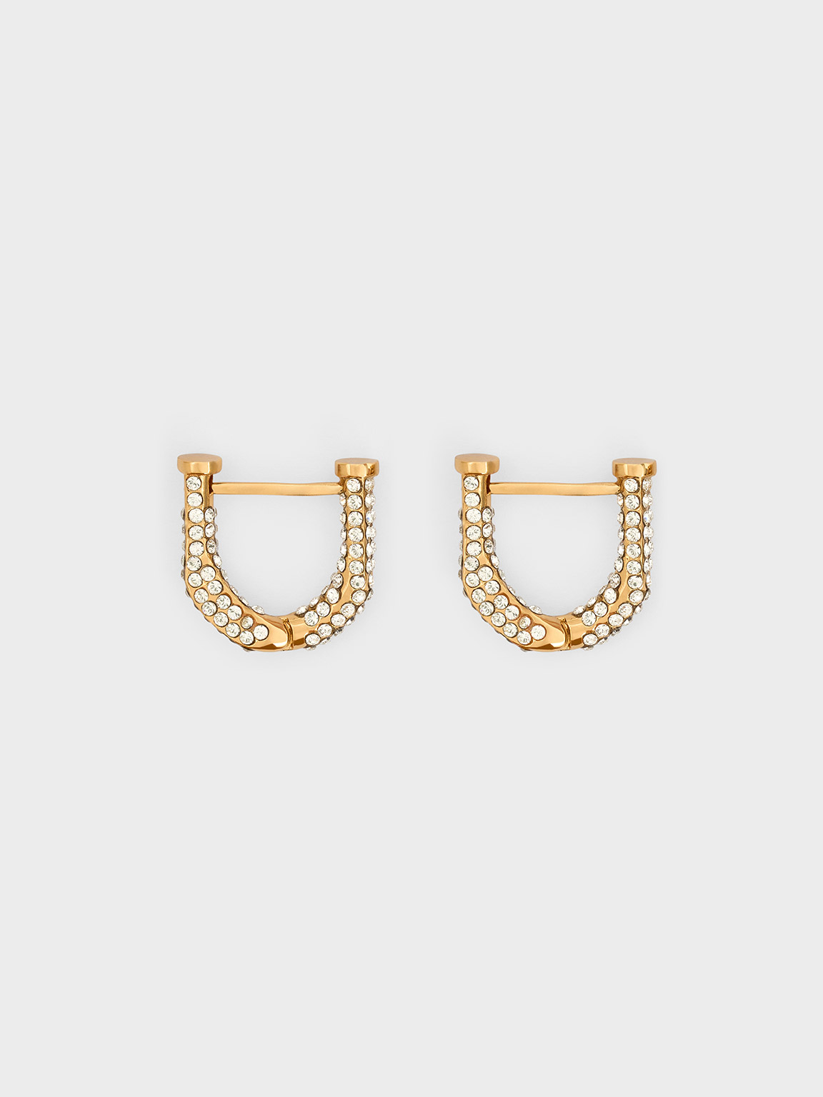 Gold chain hot sale hoop earrings