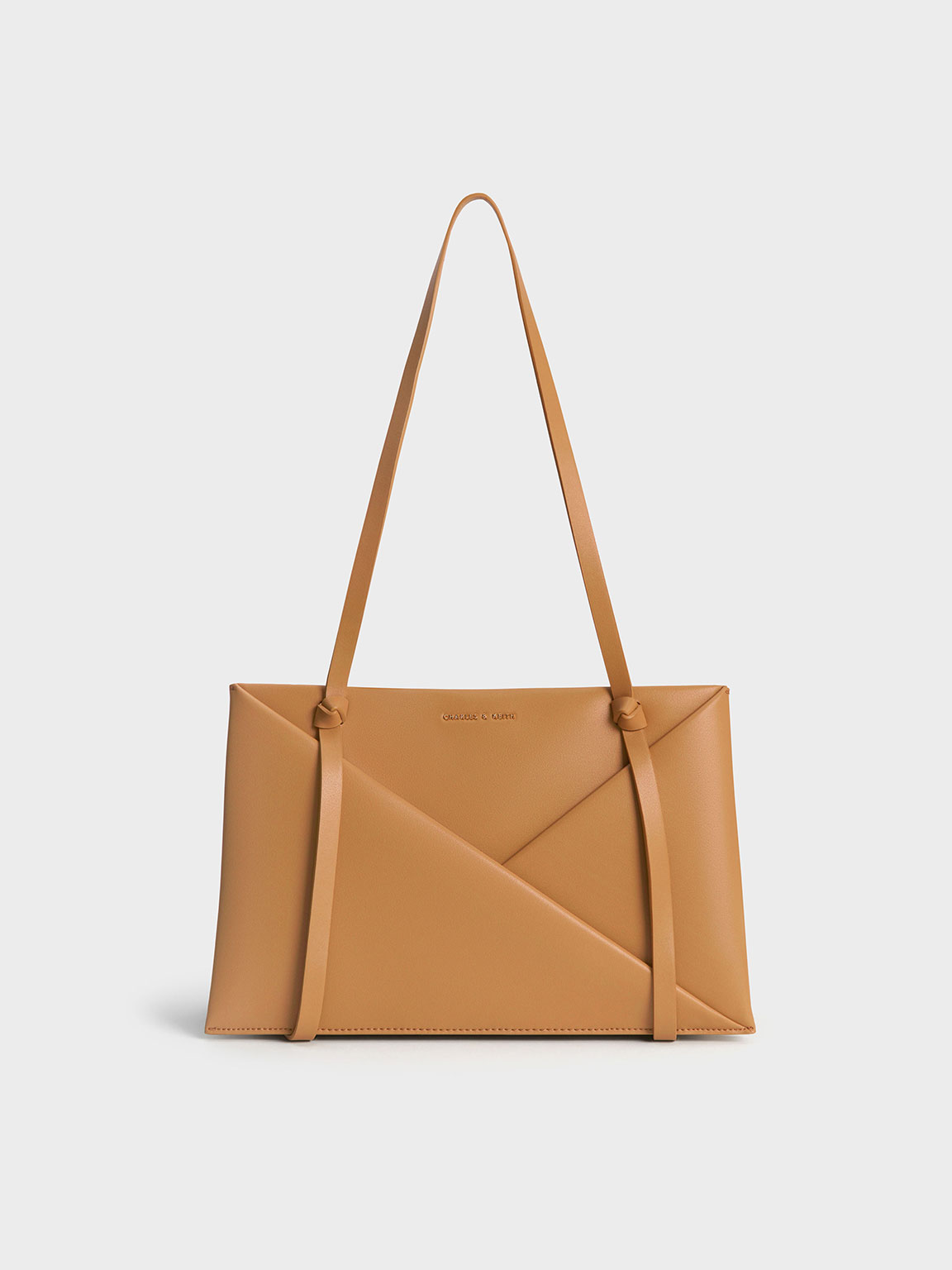 Camel Midori Geometric Tote Bag - CHARLES & KEITH US