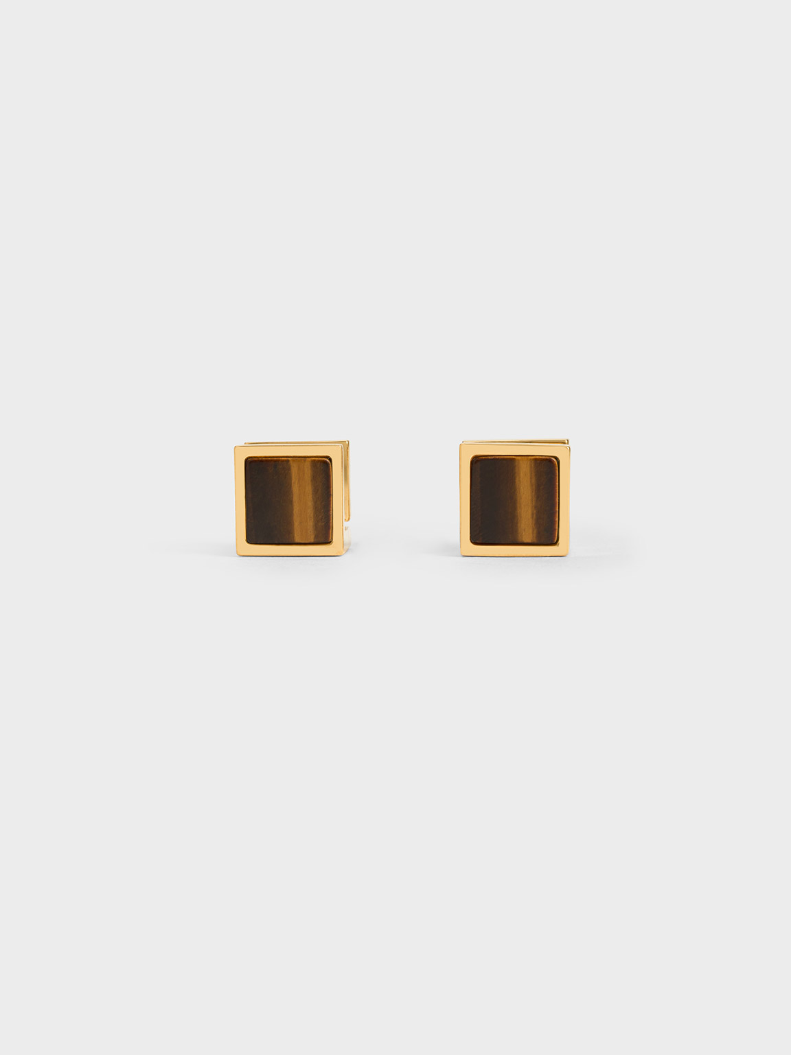 Gold and black hot sale stud earrings