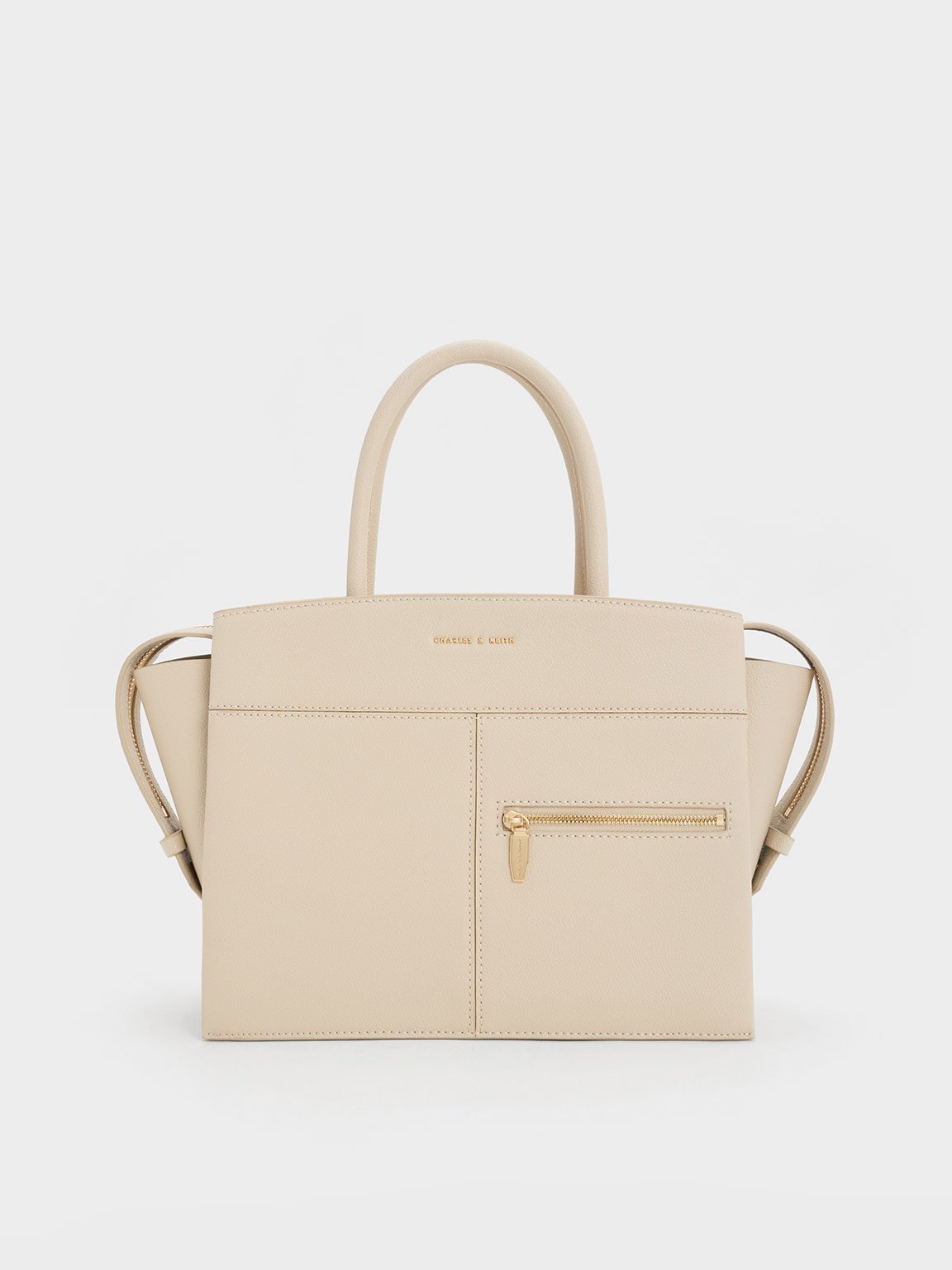 Charles & keith 2025 structured trapeze bag