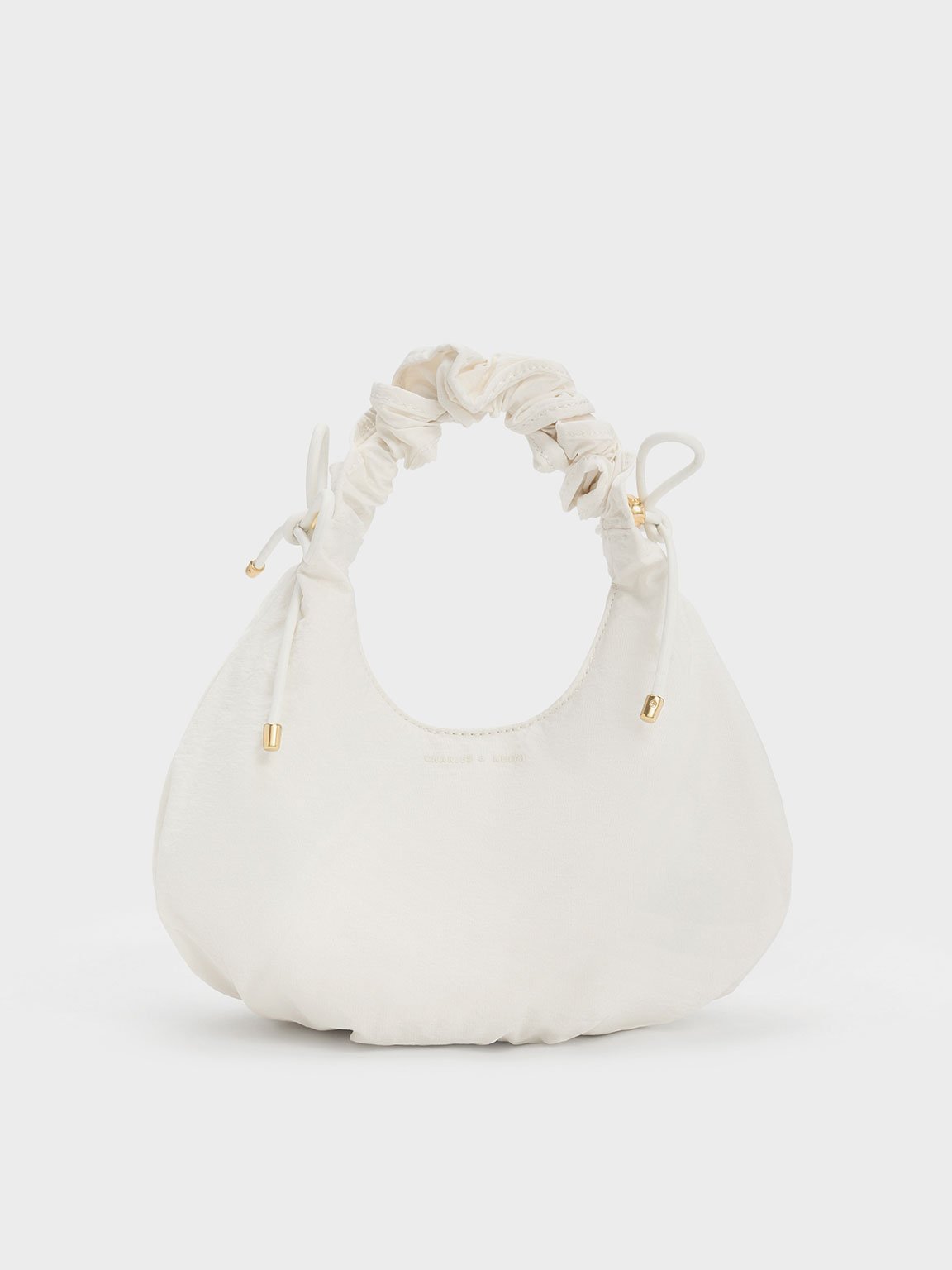 White Maisy Ruched Nylon Bag CHARLES KEITH US