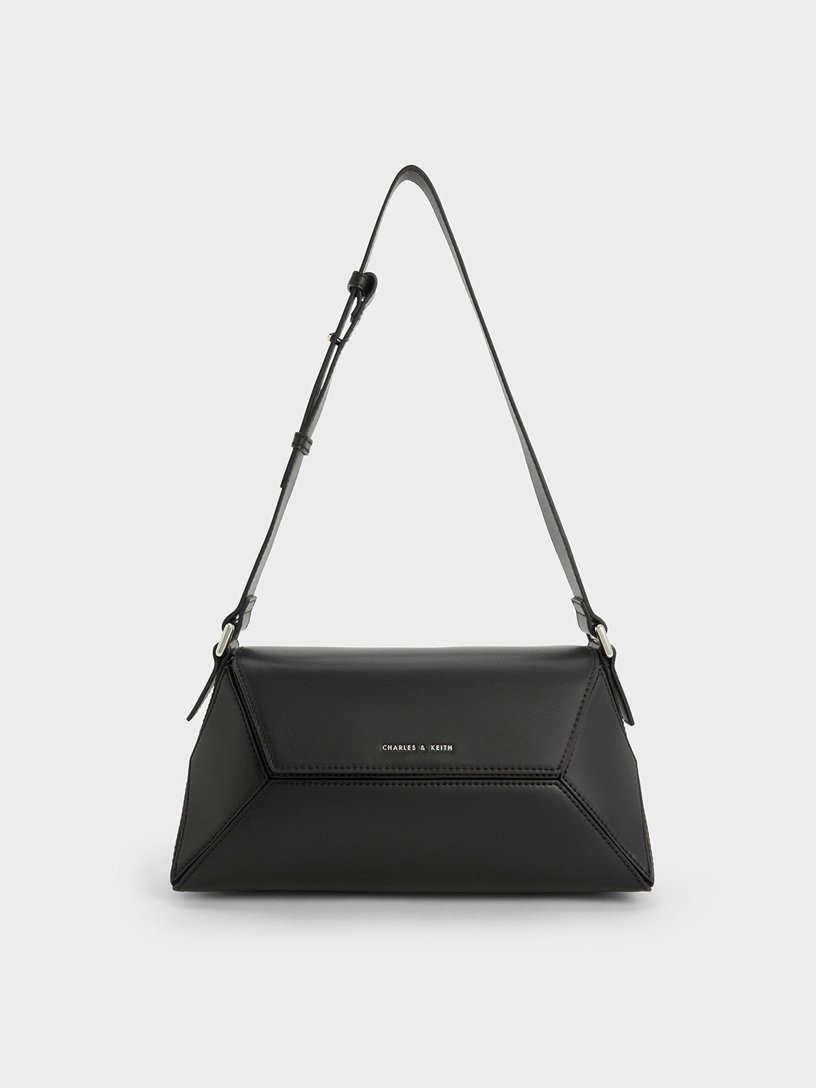 Nasrin Geometric Shoulder Bag - Black