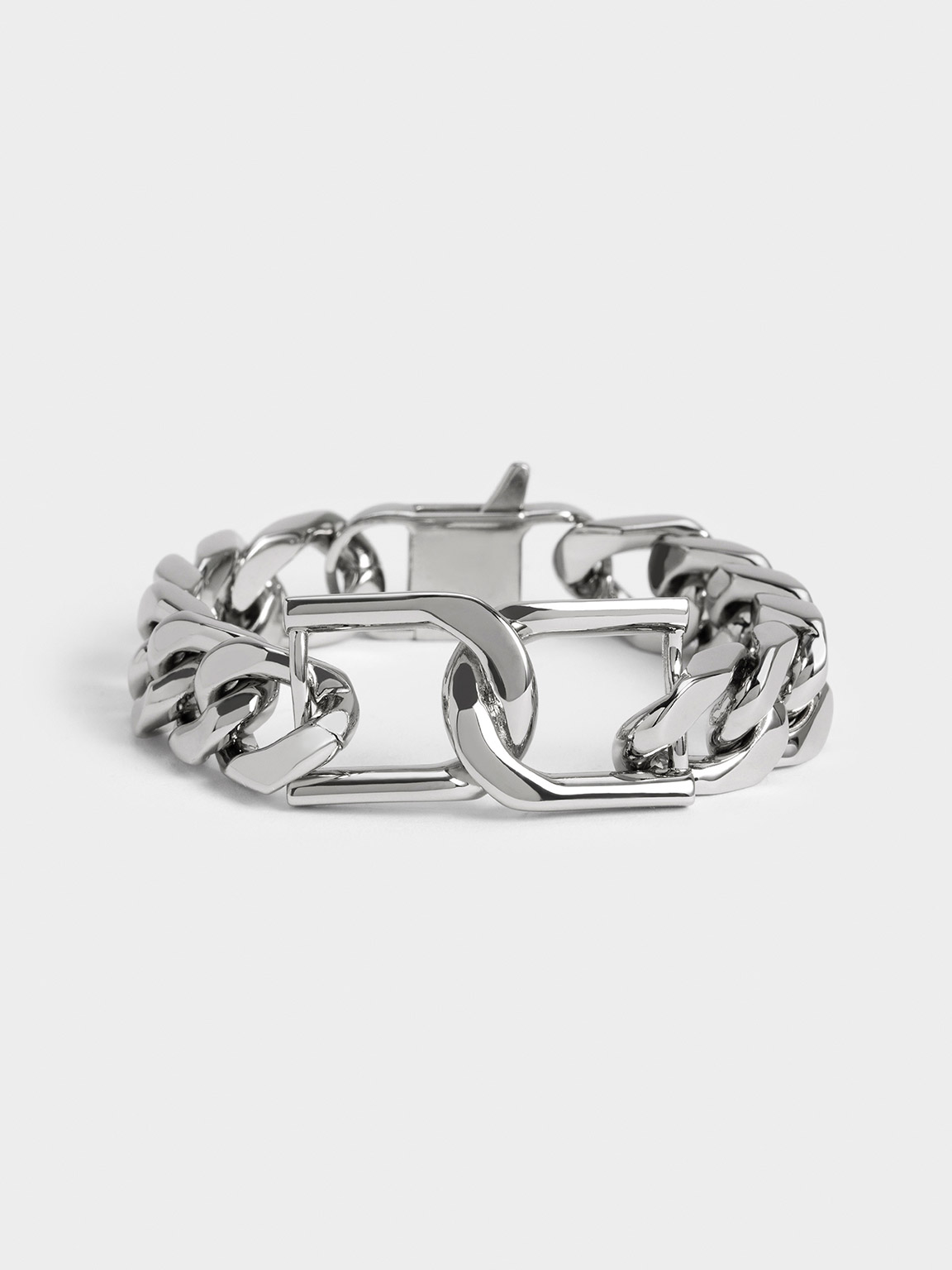 Charles & Keith - Women's chain-link Ring, Silver, S