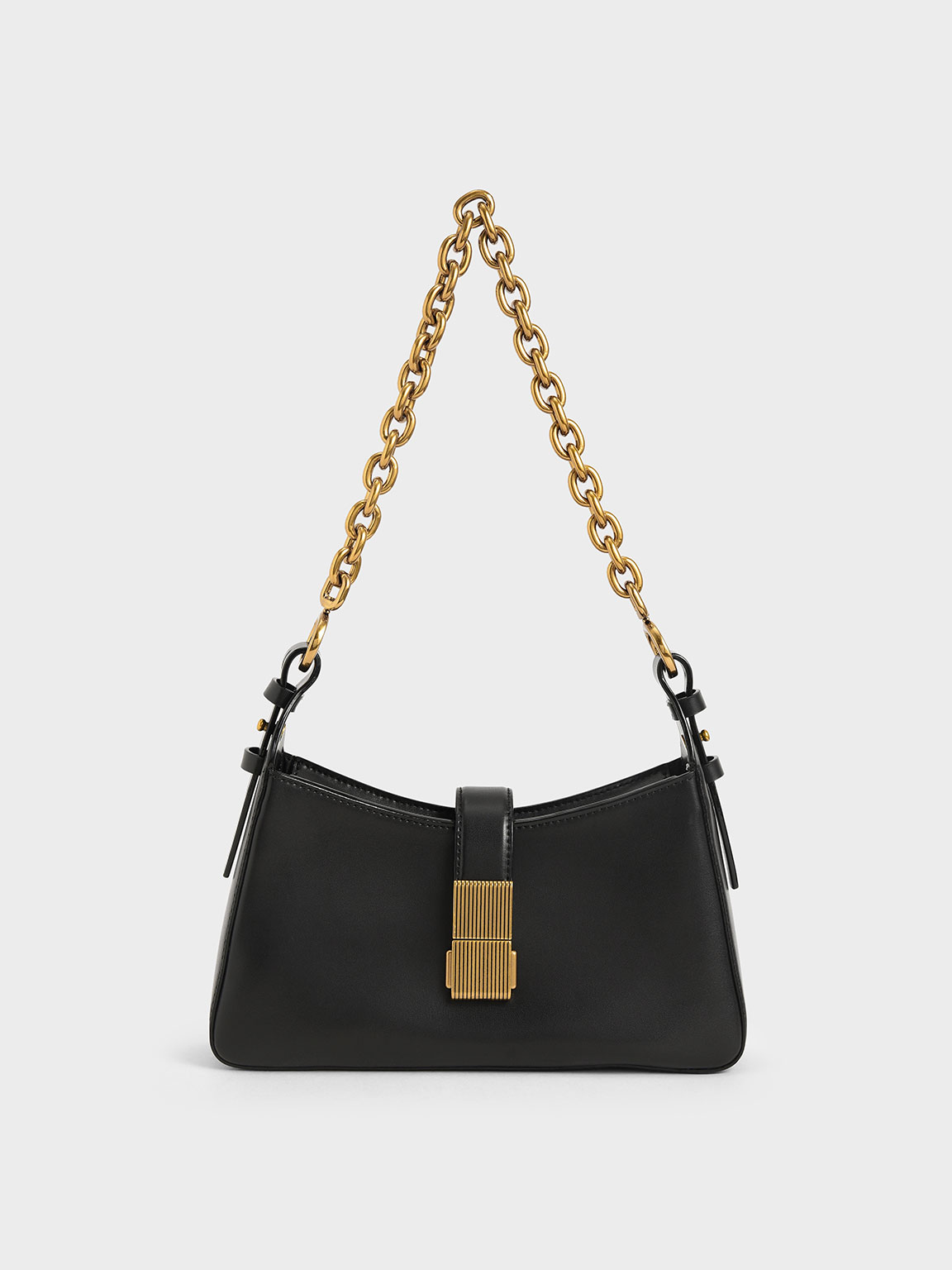 charles and keith black shoulder bag