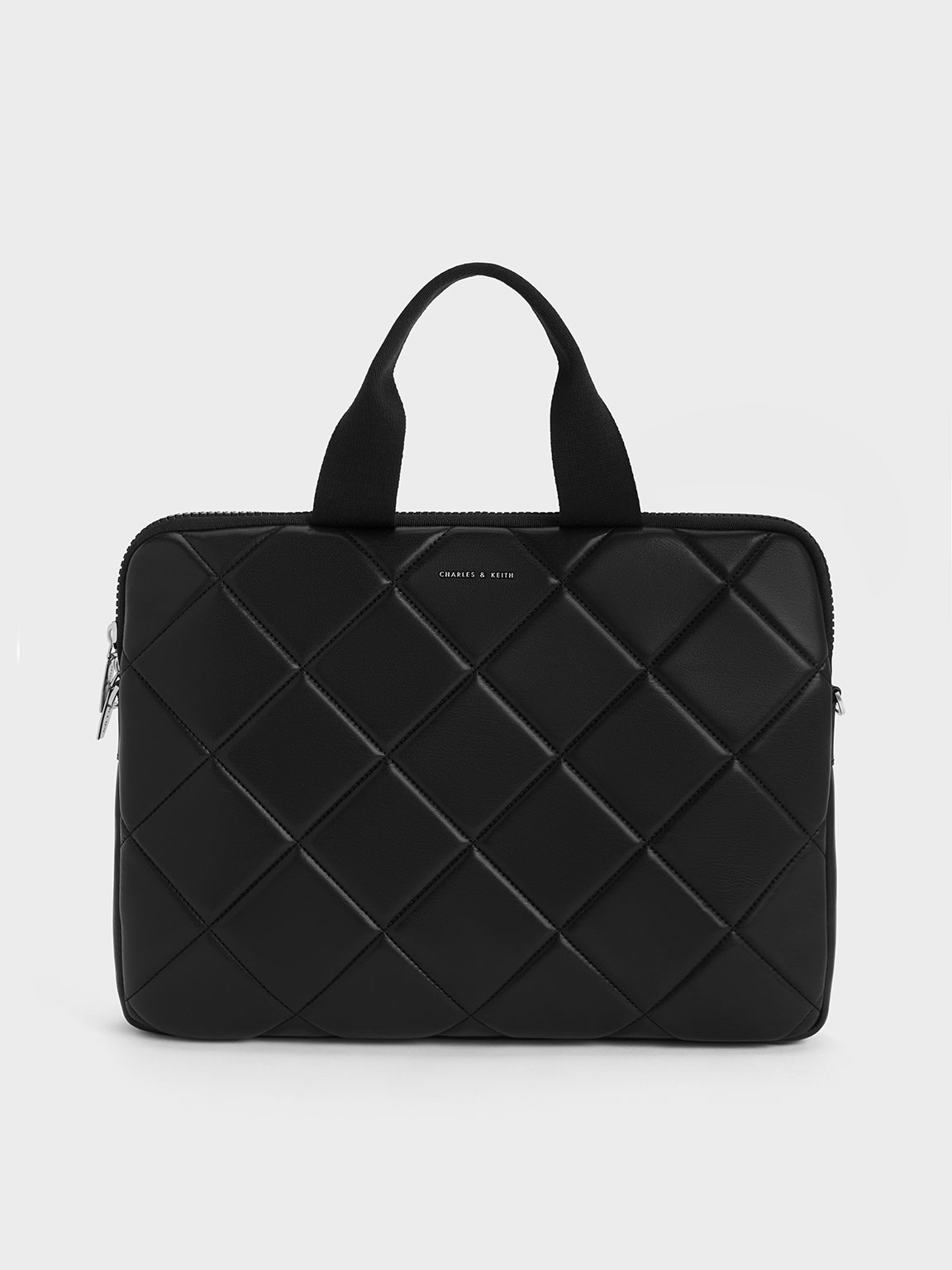 Charles Keith Women s Aubrielle Quilted Laptop Bag