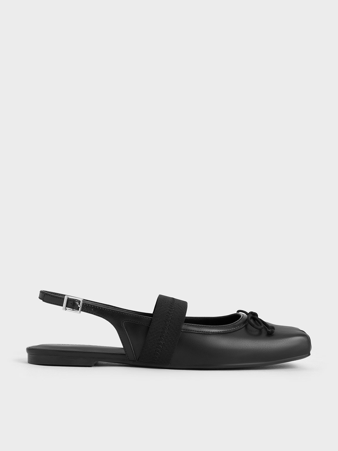 Black suede slingback flats best sale