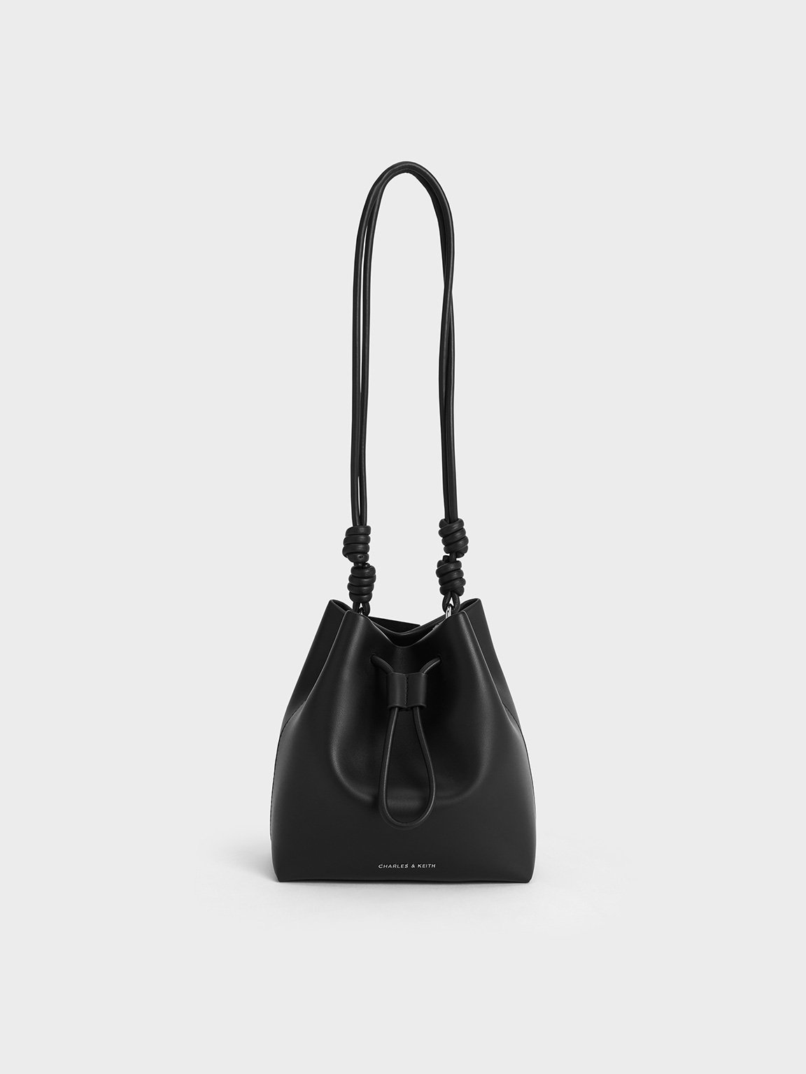 Noir Leia Knotted Bucket Bag - CHARLES & KEITH US