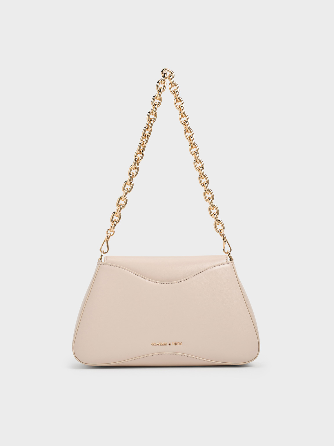 Oat Sybill Trapeze Chain-Handle Bag - CHARLES & KEITH SG