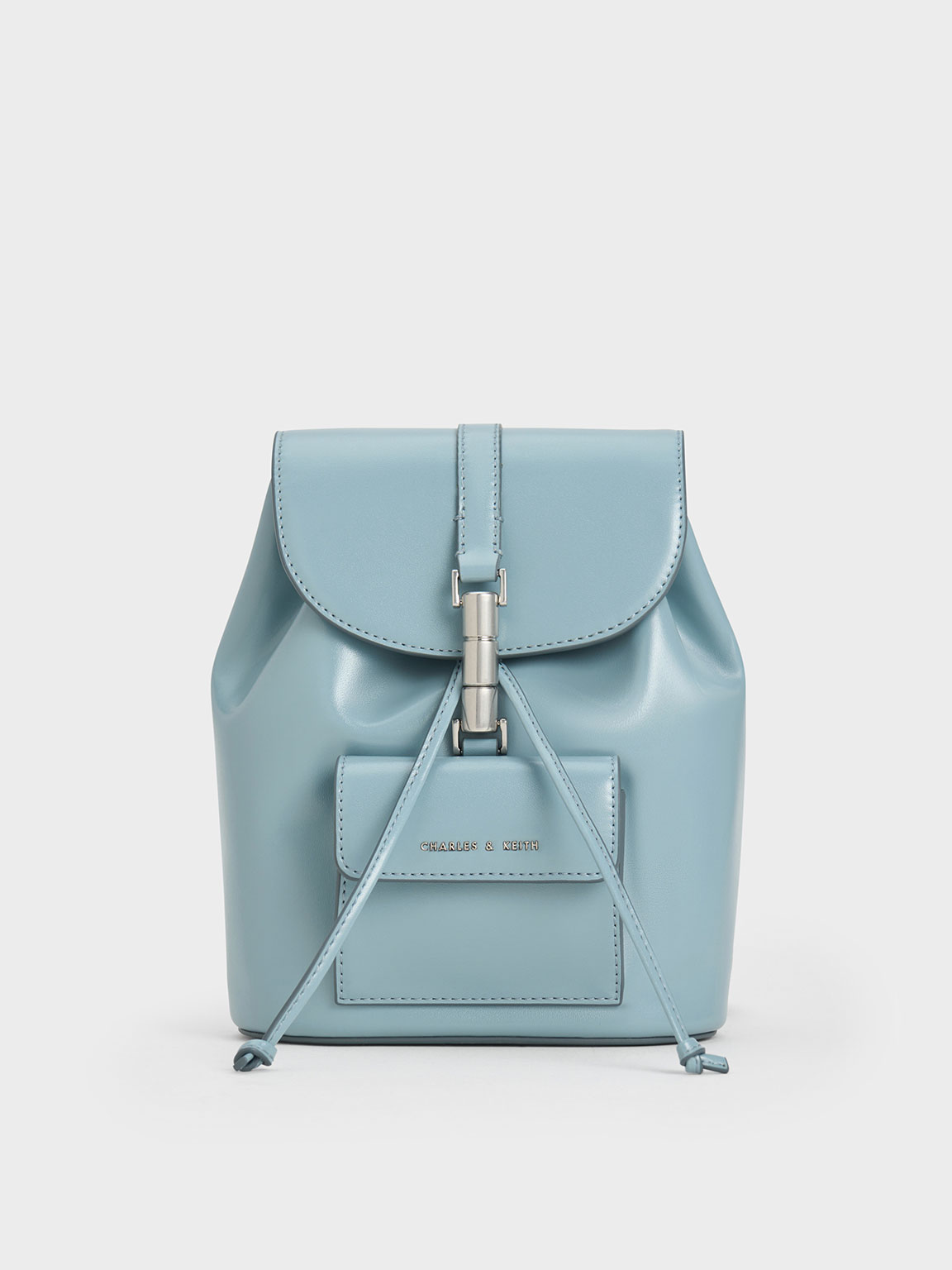 Slate Blue Cesia Metallic Accent Backpack CHARLES KEITH AE