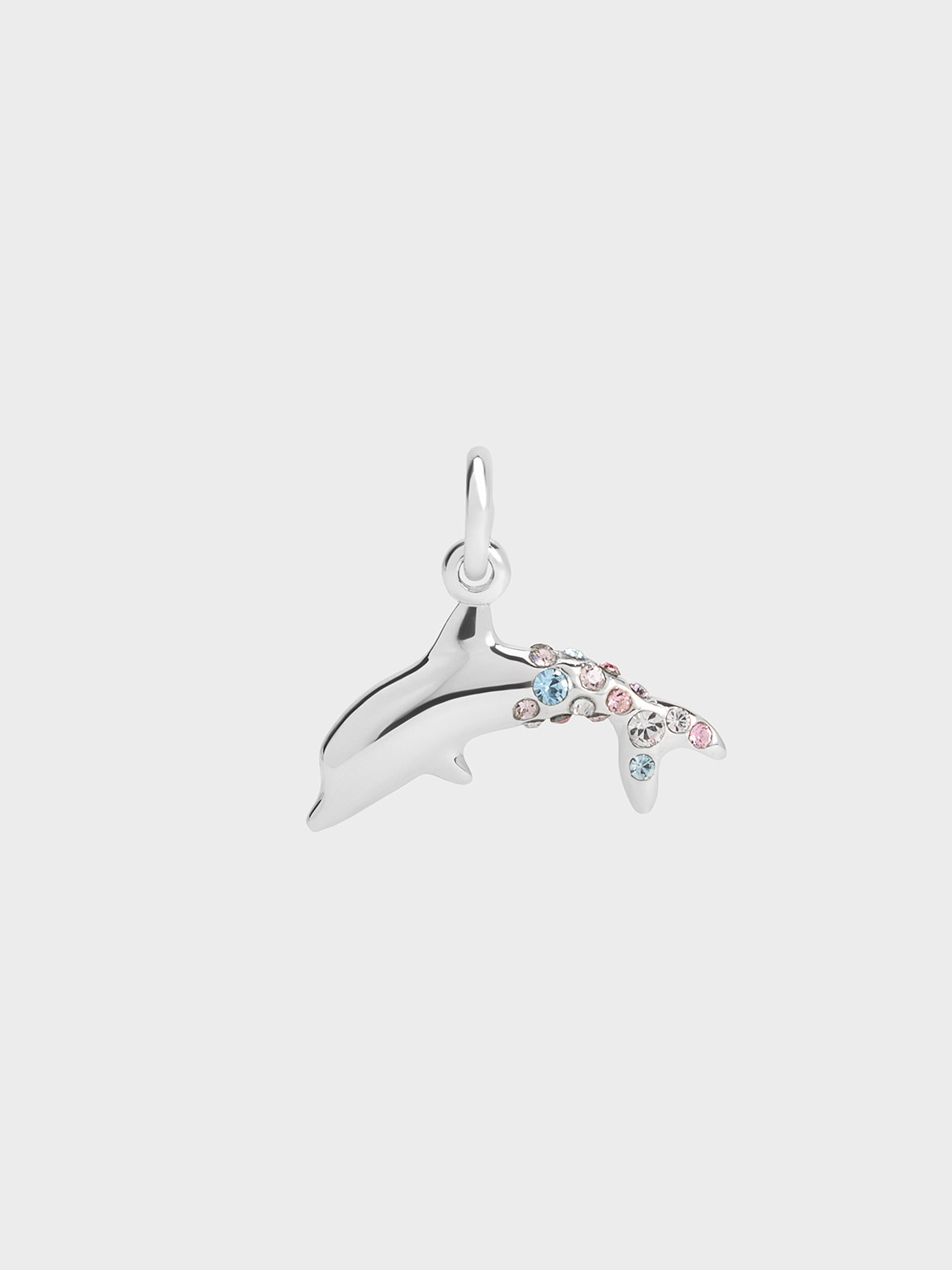 Silver Oceana Dolphin Crystal Charm - CHARLES & KEITH US
