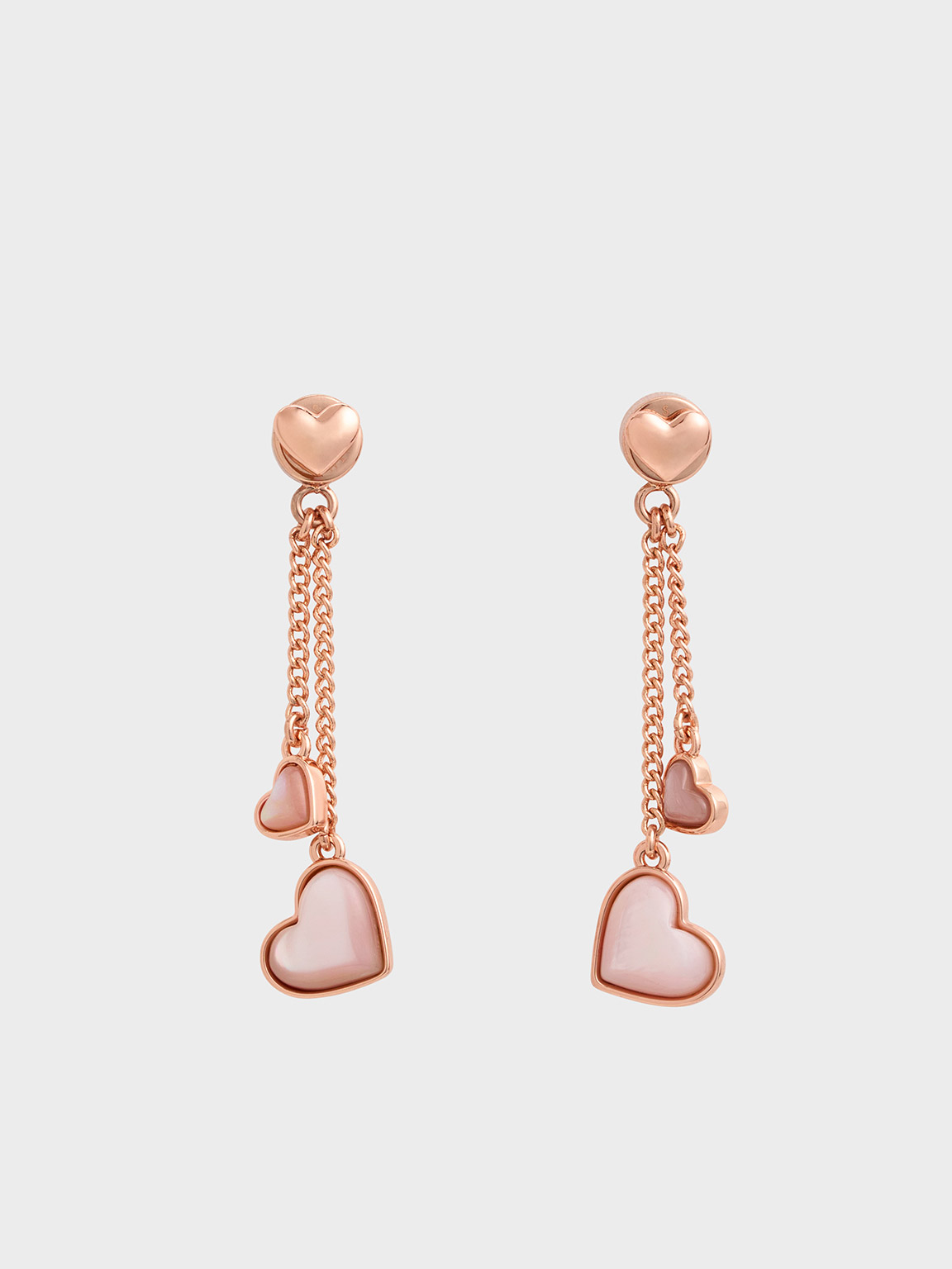Annalise Clover Heart Necklace - Rose Gold
