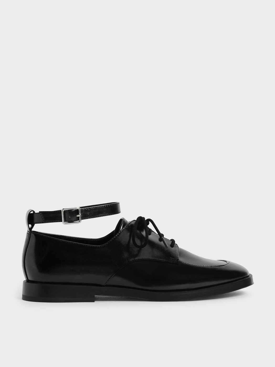 Charles & Keith Backless Rubber Shoes in Black