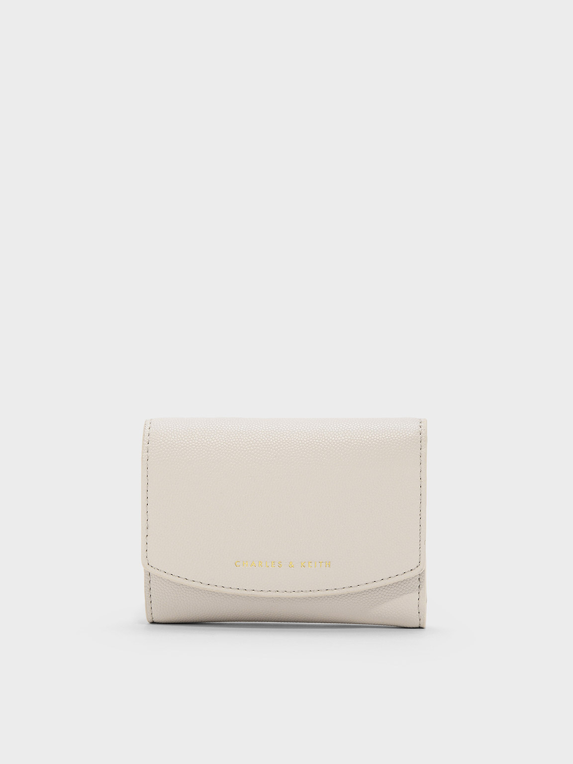 Ivory Mini Front Flap Wallet - CHARLES & KEITH SG