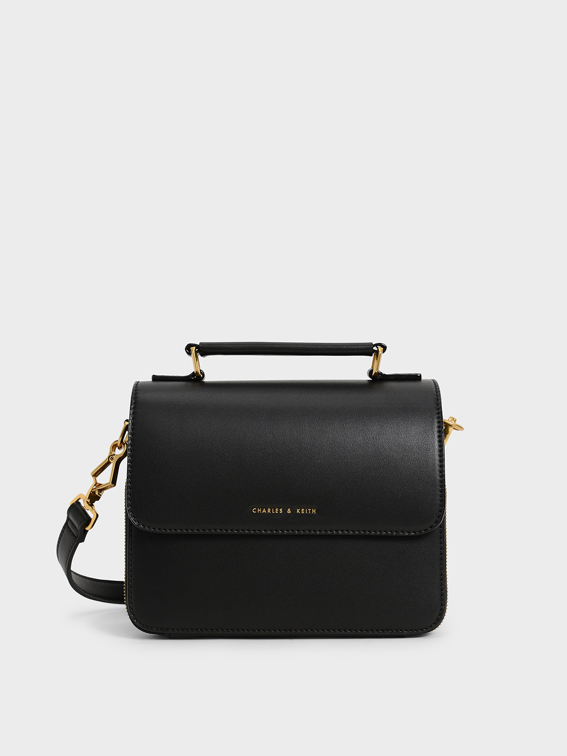 Charles & Keith Women's Front Flap Crossbody Bag