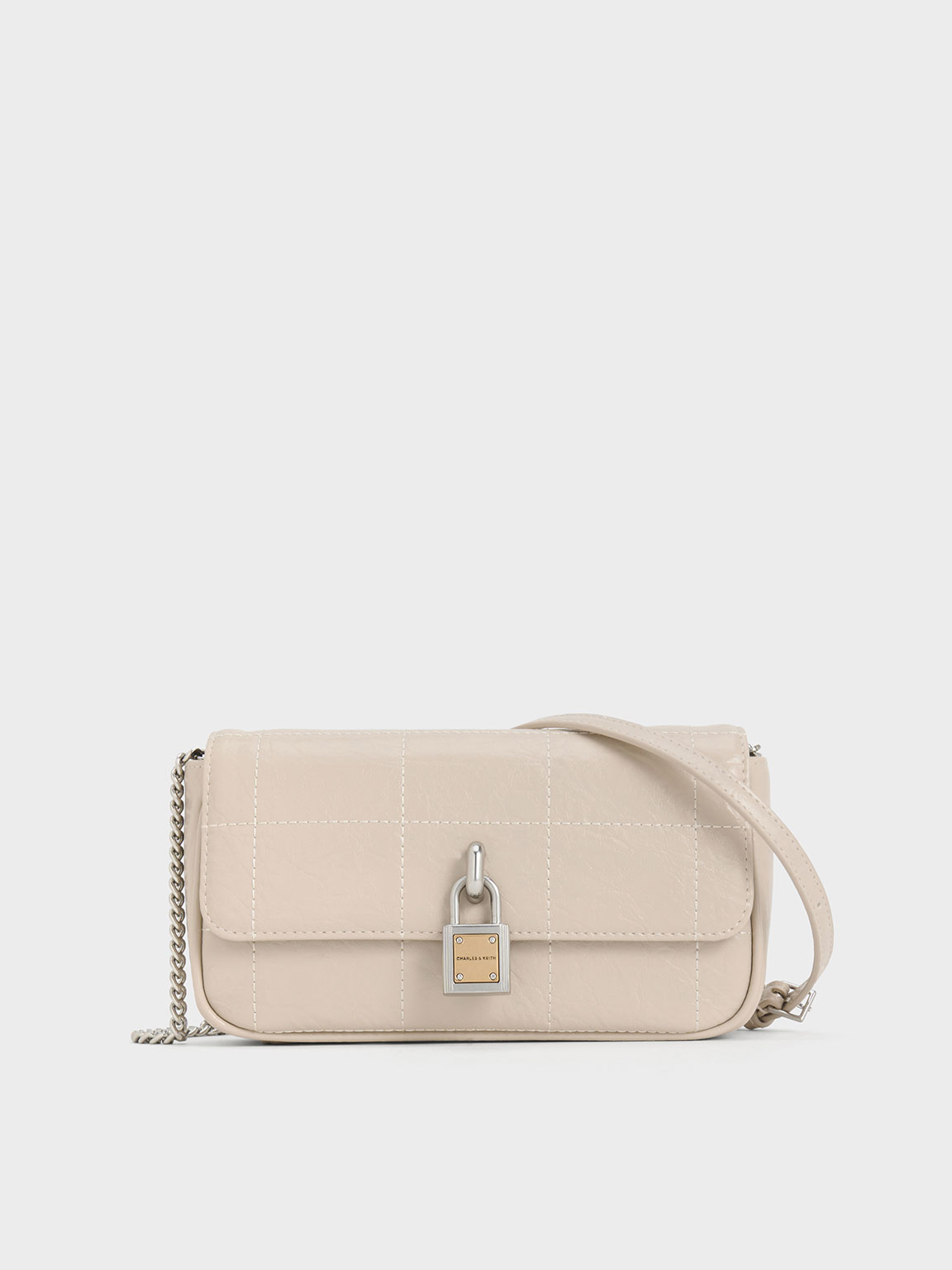 Oat Suki Padlock Crossbody Bag - CHARLES & KEITH US