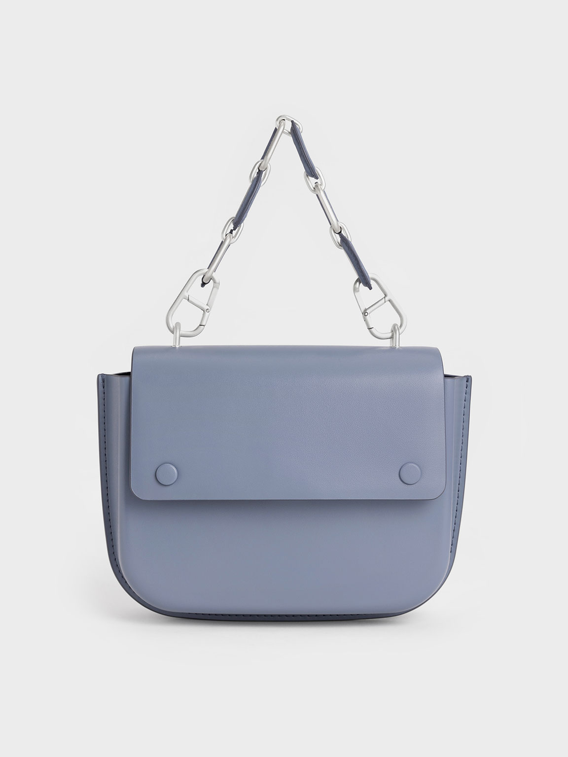 Charles & Keith Double Handle Messenger Bag in Blue