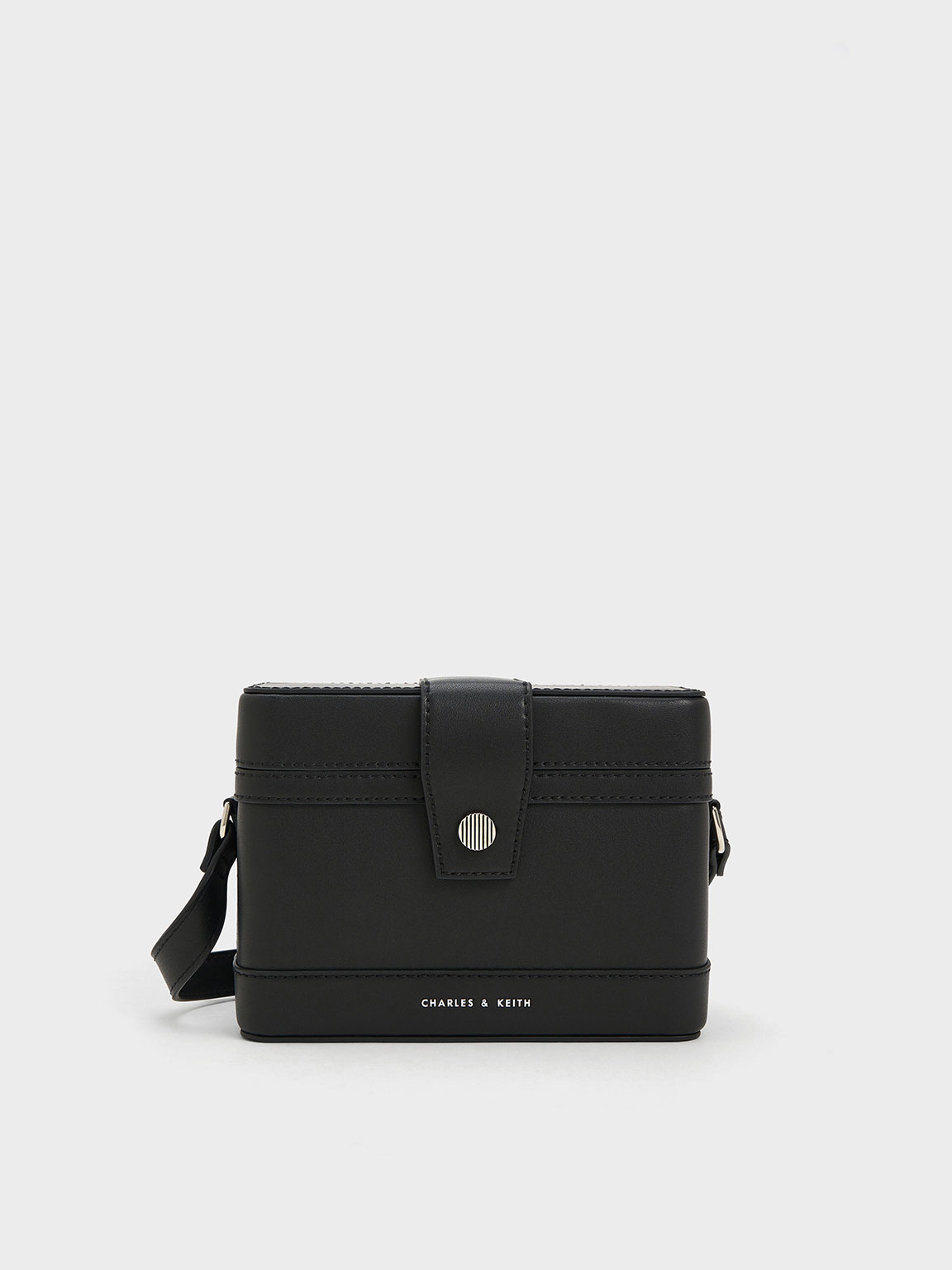 Black Bronte Boxy Crossbody Bag - CHARLES & KEITH SG