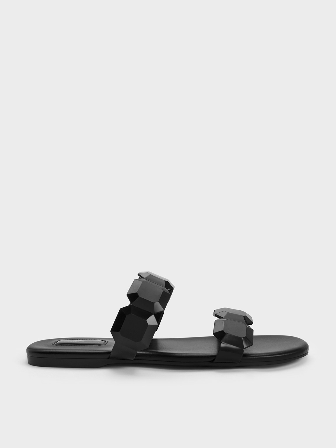 Gala two strap genuine calf hair slide sandal on sale