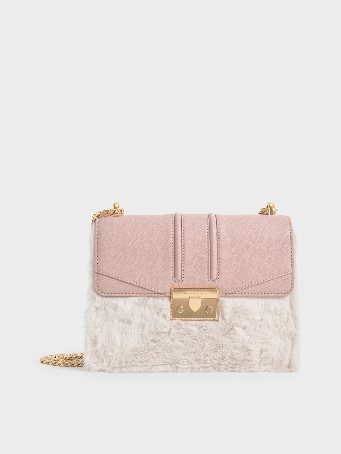 charles and keith push lock shoulder bag