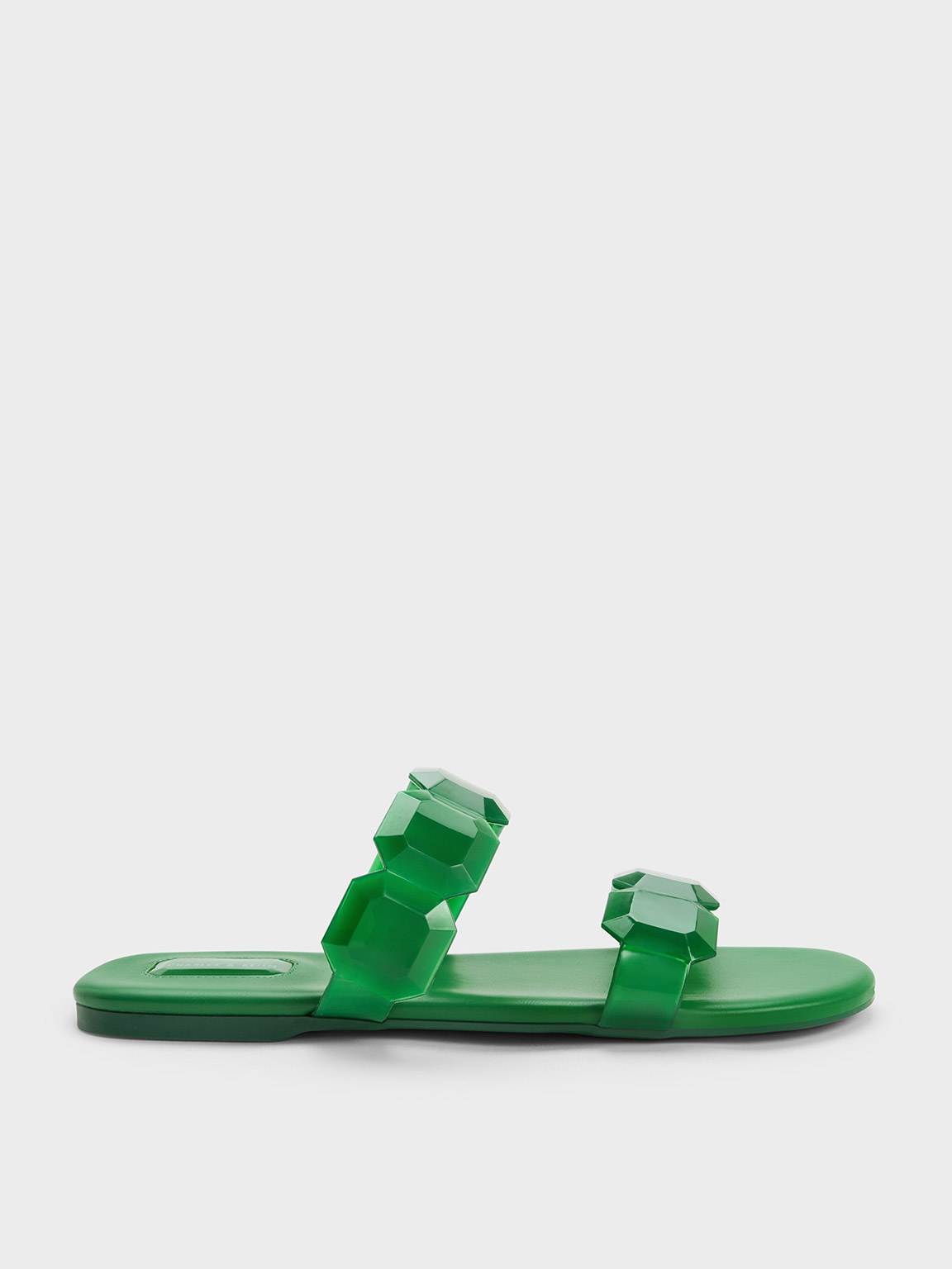 Off white outlet jelly sandals green