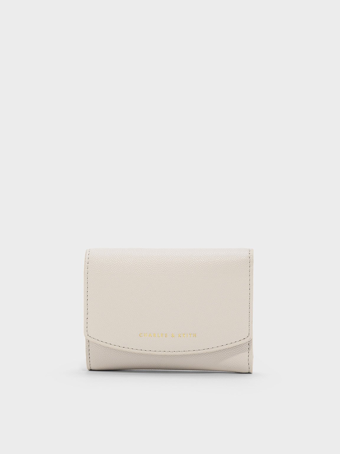 Ivory Mini Front Flap Wallet - CHARLES & KEITH US